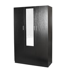 Picture of Jace 3-Door Multi-Purpose Wardrobe Closet Clothes Storage Cabinet - Black