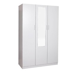 Picture of Jace 3-Door Multi-Purpose Wardrobe Closet Clothes Storage Cabinet - White