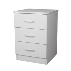 Picture of Jace 3-Drawer Chest Nightstand BedSide Table - White