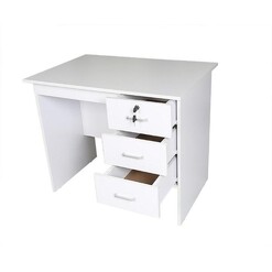 Picture of Jace Office Writing Study Desk 120cm W/ 3-Drawers - White