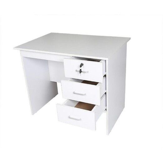 Picture of Jace Office Writing Study Desk 120cm W/ 3-Drawers - White