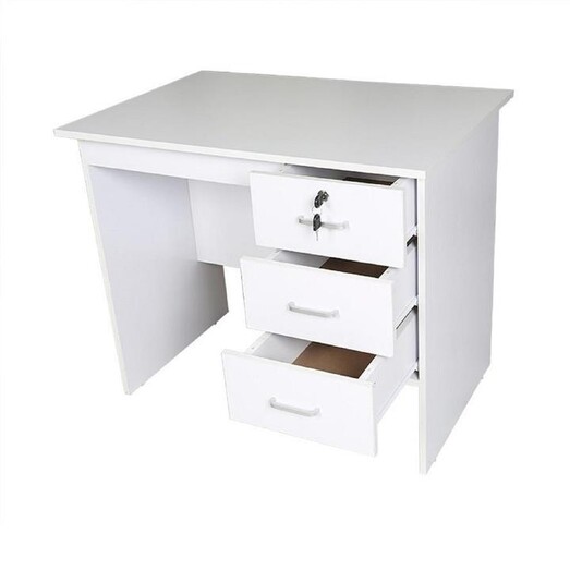 Picture of Jace Office Writing Study Desk 90cm W/ 3-Drawers - White Picture of Jace Office Writing Study Desk 90cm W/ 3-Drawers - White