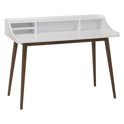Picture of Jackson Study Desk in White/Walnut by Iniko
