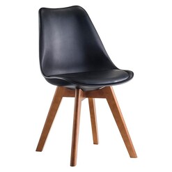 Picture of Jaden Dining Chair, Walnut/Black Wood Black/Walnut Life Interiors