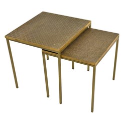 Picture of Jafar Square Side Table (Set of 2) Metal Assorted Casa Uno