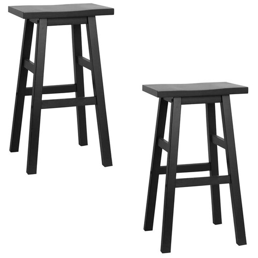 Picture of Jahom Bar Stool, Black (Set of 2) Wood Resort Living