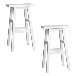 Picture of Jahom Bar Stool, White (Set of 2) Wood Resort Living