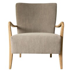 Picture of Jaida Linen Armchair Oak Assorted Castle Road Interiors