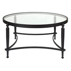 Picture of Jak Glass Top Coffee Table in Black by CAFE Lighting & Living