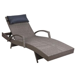 Picture of Jamma Outdoor Sun Lounger Wicker Assorted Frisse Outdoors