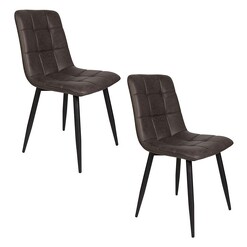 Picture of Jasper Faux Suede Dining Chair Set Fabric Assorted Bay Road Designs