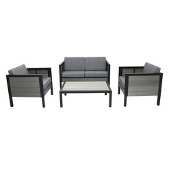 Picture of Jayla Outdoor 4-Piece Sofa Set in Black by Homeflex