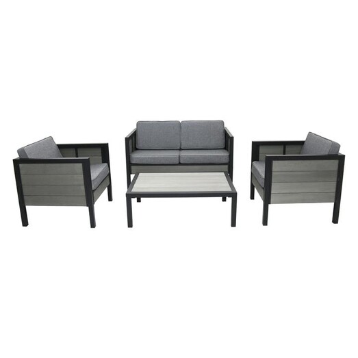 Picture of Jayla Outdoor 4-Piece Sofa Set in Black by Homeflex