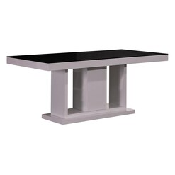 Picture of Jaymes Glass Top Dining Table White/Black Rothbury Home