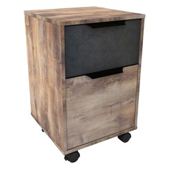 Picture of Jeana Mobile Cabinet MDF Mahogany/Black Iniko