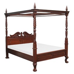 Picture of Jepara Timber Queen Bed, Mahogany Kayu Estate