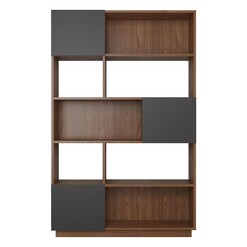 Picture of Johnson 5-Tier 3 Door Bookcase Chipboard Assorted U.S Designs