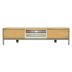 Picture of Jordan Natural Entertainment Unit Wood Grey/White/Natural Iniko