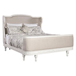 Picture of Josephine Bed, Antique White Fabric Huntington Lane
