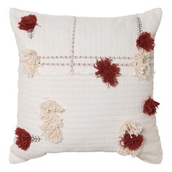 Picture of Josie Cushion in White/Maroon by j.elliot HOME