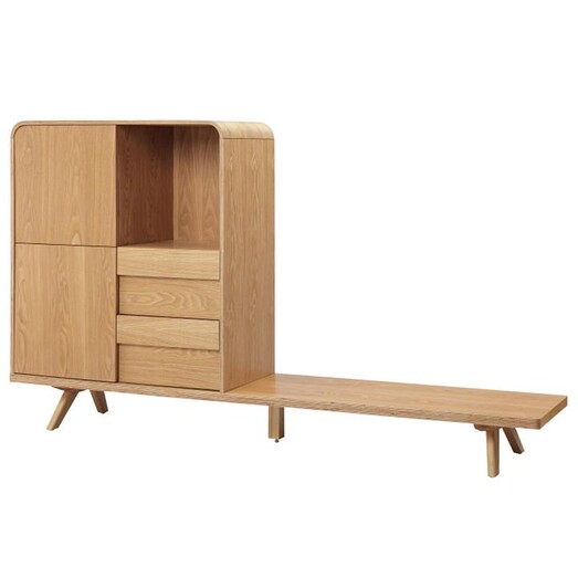 Picture of Judalia Entertainment Unit MDF Natural Ash Iniko