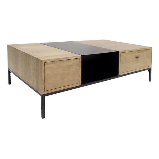 Picture of Julie Coffee Table Wood Oak/Black Searles Homewares