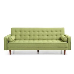 Picture of Julie Modern Scandinavian Fabric 3-Seater Sofa Bed - Green