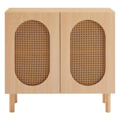 Picture of Kailua Rattan & Timber 2-Door Cabinet in Maple by E-living