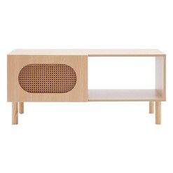 Picture of Kailua Rattan & Timber Coffee Table with Storage in Maple by E-living