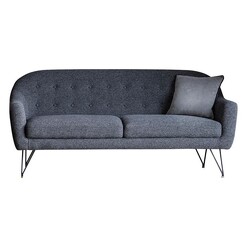 Picture of Kairo Licorice Sofa Fabric Black Castle Road Interiors