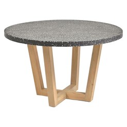 Picture of Kaison Terrazzo Dining Table in Black by Vida & Co.