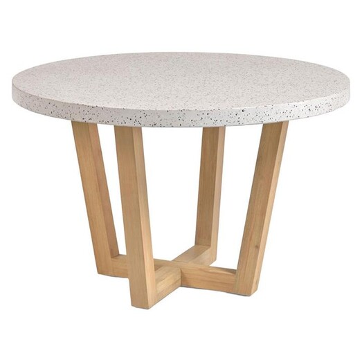 Picture of Kaison Terrazzo Dining Table in White by Vida & Co.
