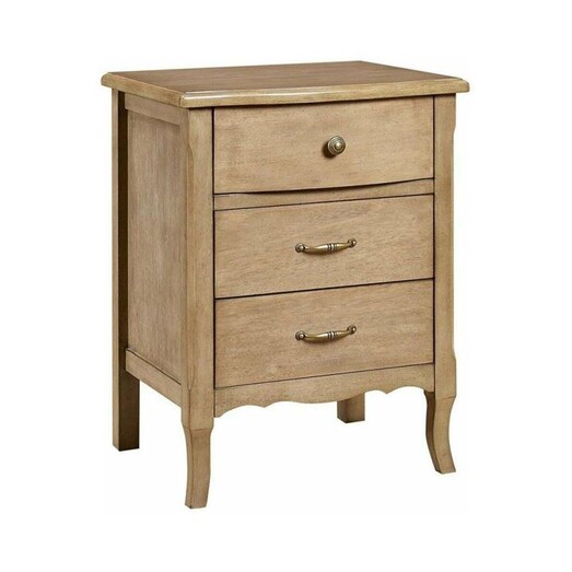 Picture of Kale French Provincial Solid Wooden Bedside Nightstand Side Table W/ 2-Drawers - Natural Picture of Kale French Provincial Solid Wooden Bedside Nightstand Side Table W/ 2-Drawers - Natural