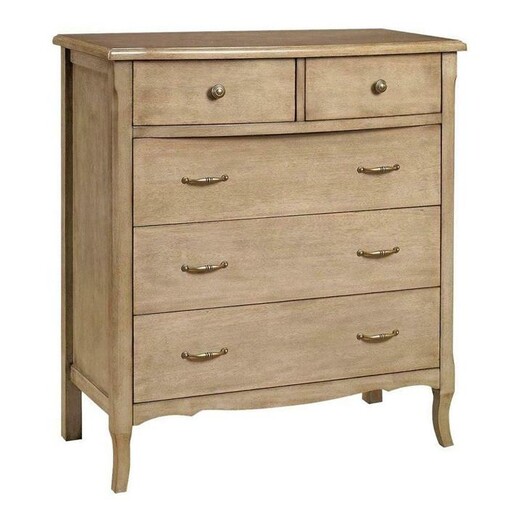 Picture of Kale French Provincial Solid Wooden Chest Of Drawers Tallboy Storage Cabinet - Natural