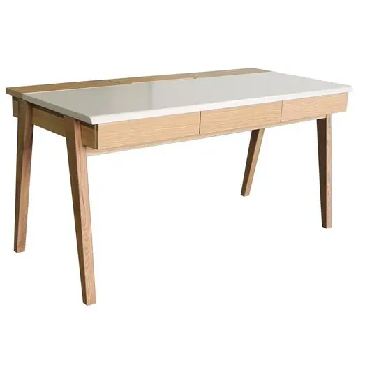 Picture of Kalea Desk MDF White/Natural Iniko