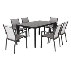Picture of Kantor 6 Seater Outdoor Dining Set in Charcoal by Dover Mason