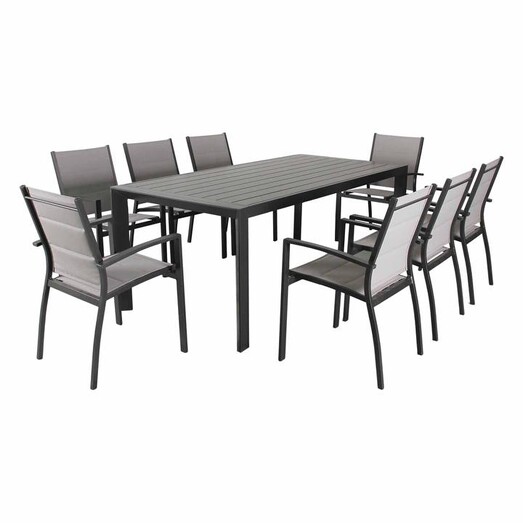 Picture of Kantor 8 Seater Outdoor Dining Set in Charcoal by Dover Mason Picture of Kantor 8 Seater Outdoor Dining Set in Charcoal by Dover Mason