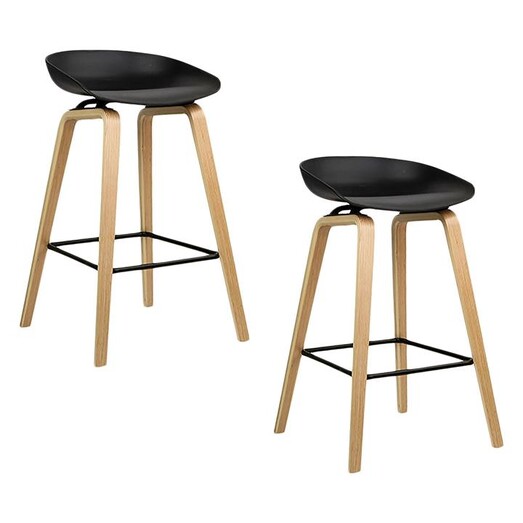 Picture of Karda Bar Stool, Black (Set of 2) Plastic Resort Living Picture of Karda Bar Stool, Black (Set of 2) Plastic Resort Living