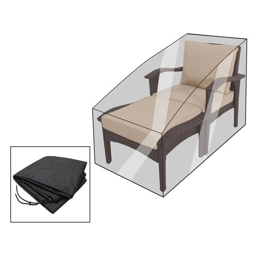 Picture of Karel Outdoor 2-Piece Coffee Table & Chair Cover in Black by Homeflex