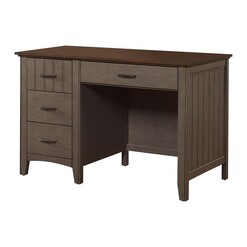 Picture of Karla Modern Classic Solid Wooden Office Study Computer Desk Table - Forest Grey