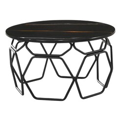 Picture of Karmen Side Table Marble Black Iniko