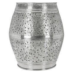 Picture of Kashmiri Stool Aluminium Silver Casa Uno