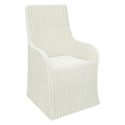 Picture of Keely Rattan Dining Chair Solid White Mise En Scene