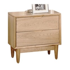 Picture of Keira Scandinavian Solid Wooden 2-Drawer NightStand Bedside Table - Natural