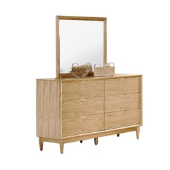 Picture of Keira Scandinavian Solid Wooden Chest Of 6-Drawers Sideboard Storage Cabinet - Natural
