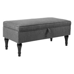 Picture of Kelsier Storage Ottoman, Dark Grey Fabric Resort Living
