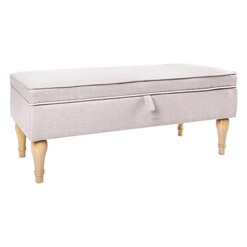 Picture of Kelsier Storage Ottoman, Light Grey Fabric Resort Living
