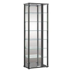 Picture of Kelyn 7-Tier Glass Display Cabinet Chipboard Black U.S Designs