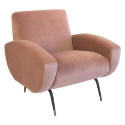 Picture of Kennedy Velvet Armchair Fabric Assorted D&D Design