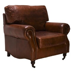 Picture of Kensington Armchair Leather Dark Brown Alliance Furniture